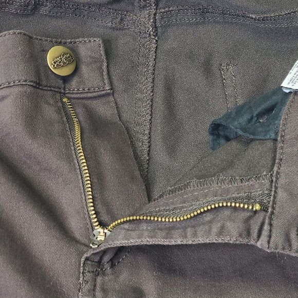 One 5 One Womens Size 12 Authentic Denim Brown Stretch Pants - Picture 5 of 12